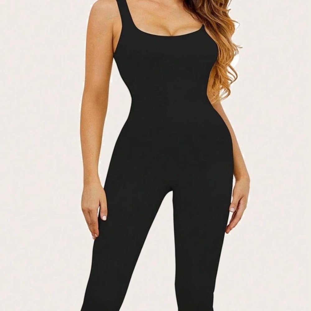 Shein Black Tank Jumpsuit